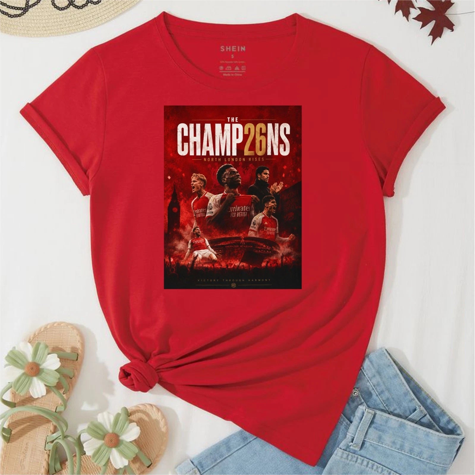 Champions Football T-Shirt, Winner 2026 League North London Rises Legends Shirt