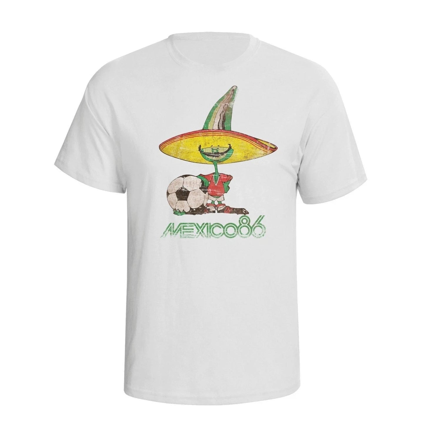 Mexico 86 Football World Cup 2026 Mascot Mens Retro Distress 1986 T-Shirt S-5XL