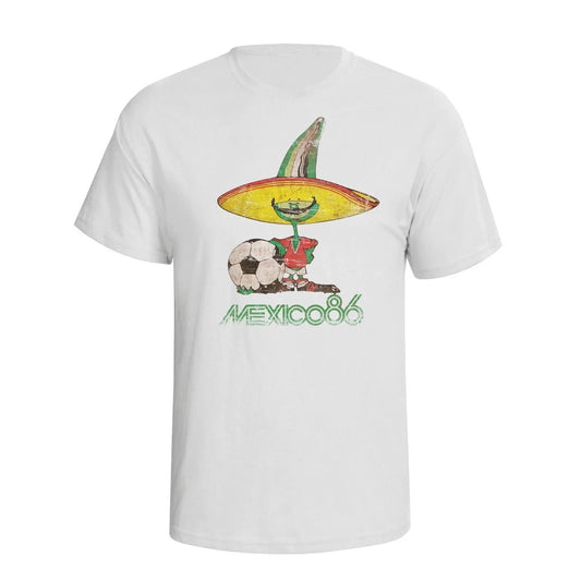 Mexico 86 Football World Cup 2026 Mascot Mens Retro Distress 1986 T-Shirt S-5XL