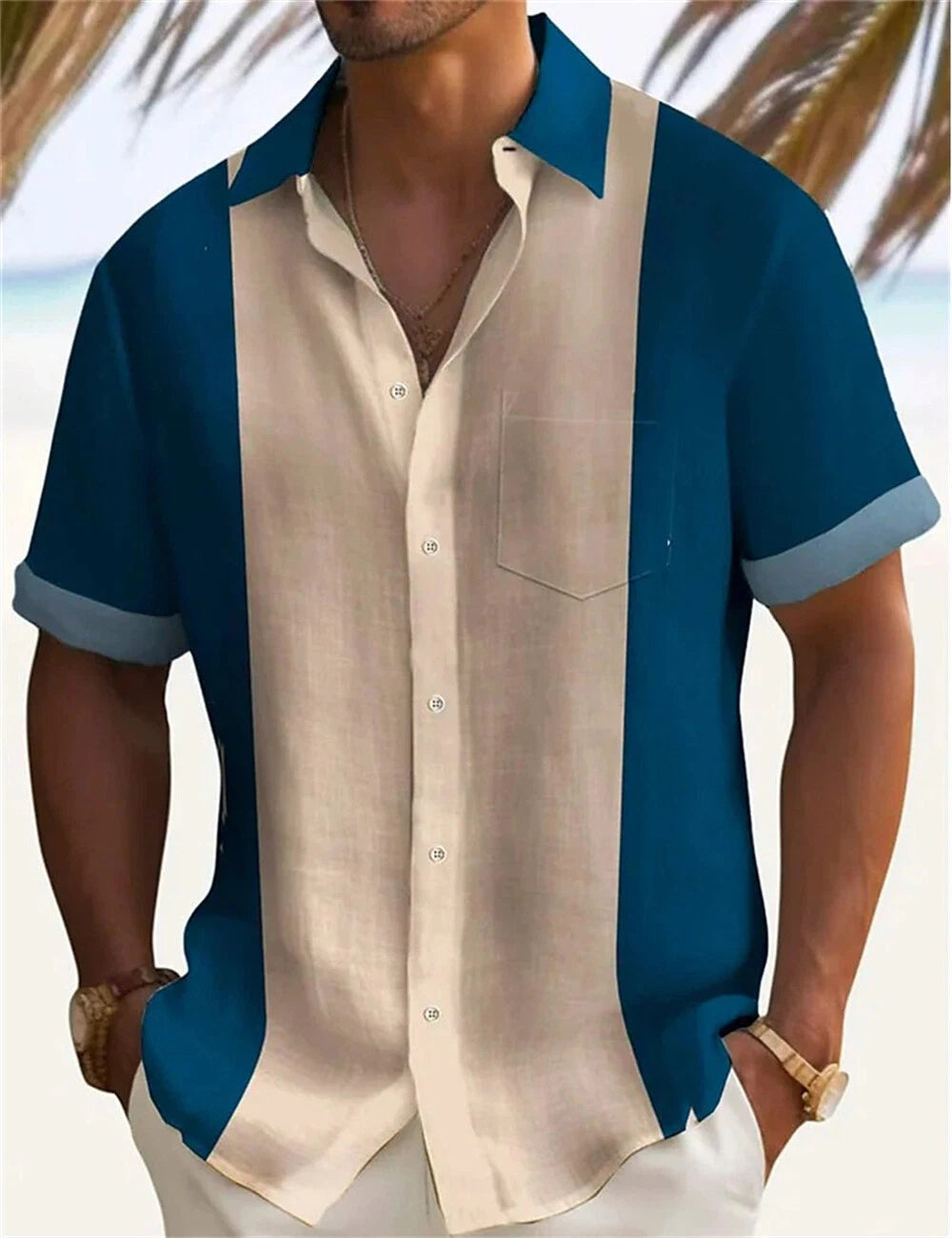 Men's Summer Shirt Casual Slim Shirts Short Sleeve Button Down Tops Blouse
