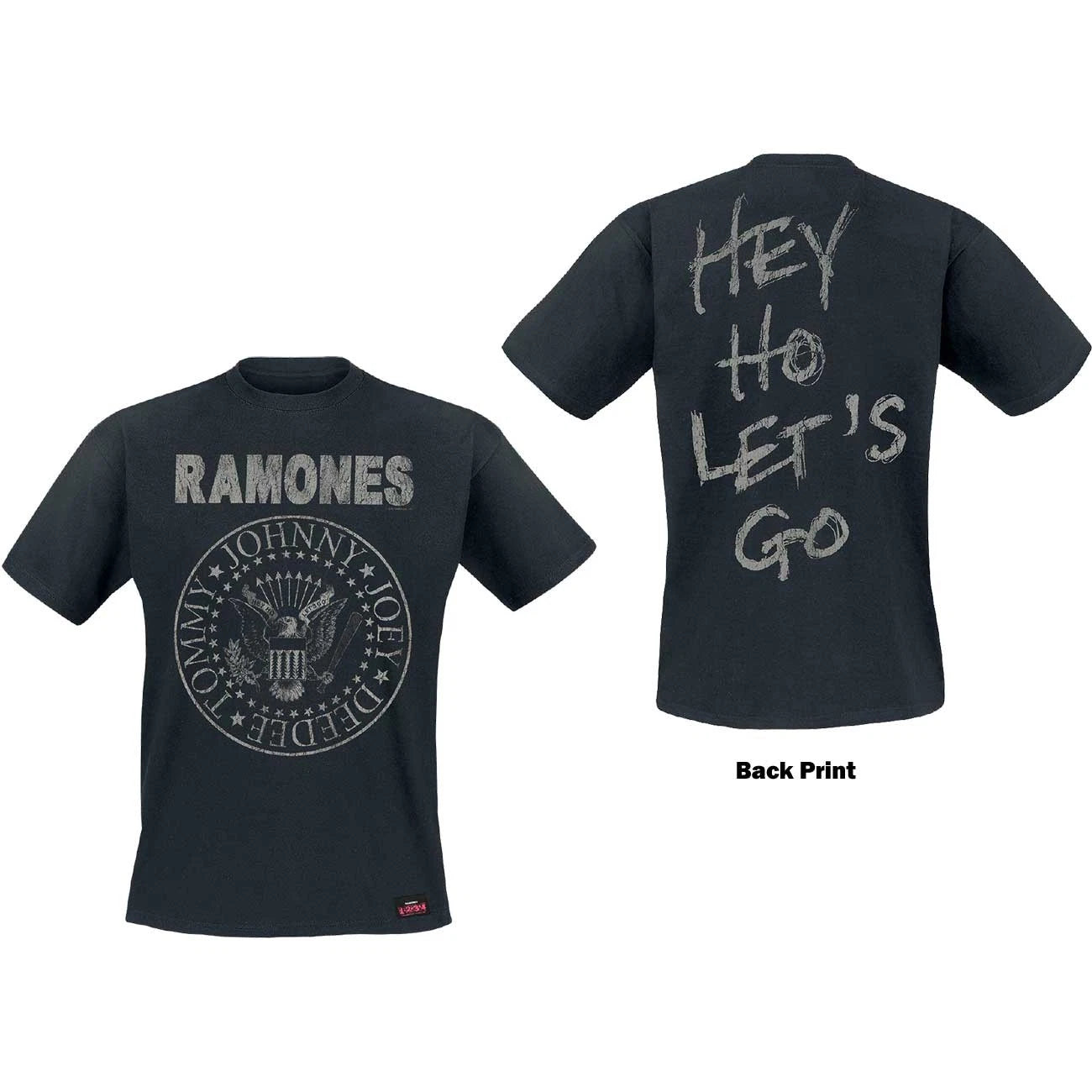 Ramones T-Shirt: Seal Hey Ho (Back Print) OFFICIAL NEW
