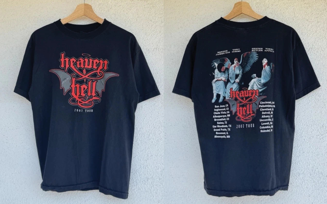 Heaven & Hell 2007 Tour Vintage T-Shirt Dio Y2K Heavy Metal Graphic Tee S-5XL