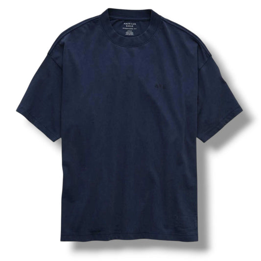 AE American Eagle Laidback Luxe Heavyweight Oversized Logo Graphic T-Shirt