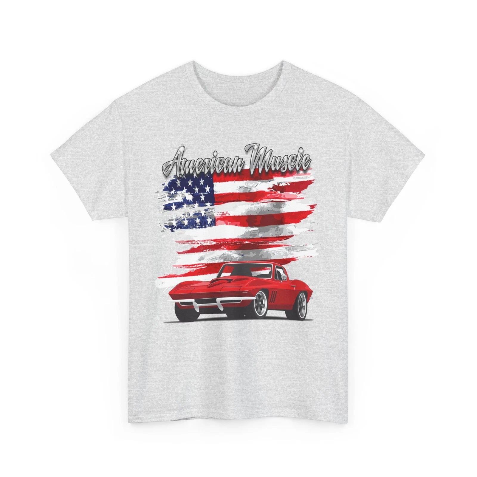 1966 Rally Red Chevrolet Corvette American Muscle Printed T-Shirt Tee Shirt