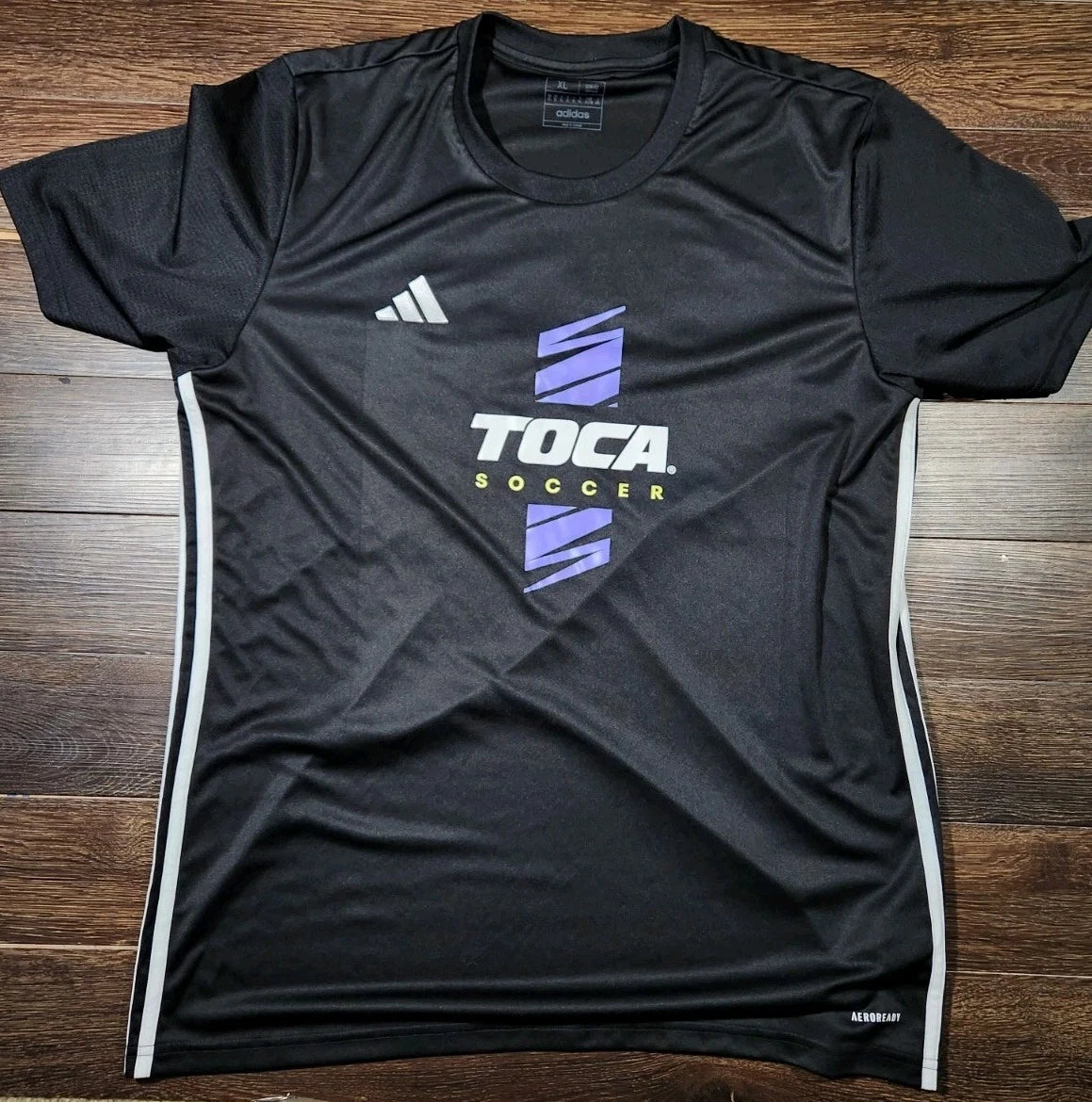 Men Sz XL Adiddas TOCA Soccer Trainer Graphic Tee Shirt