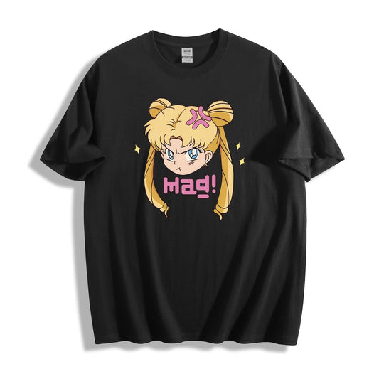 Sailor Moon "Mad!" T-Shirt - Relatable Anime Meme Design Unisex Tee