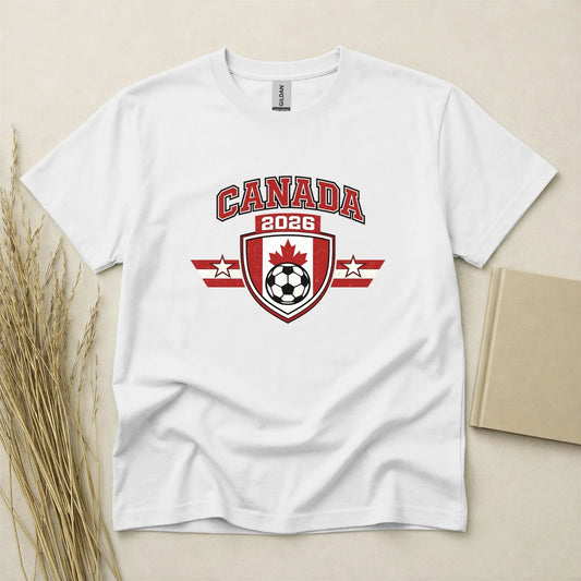 Canada 2026 Football Fan T Shirt Soccer Supporters Gildan Cotton Family Top