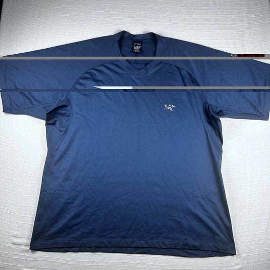 Lot of 3 Arc'teryx Men’s Remora V-Neck Shirts Size XL Blue/Gray/Rust