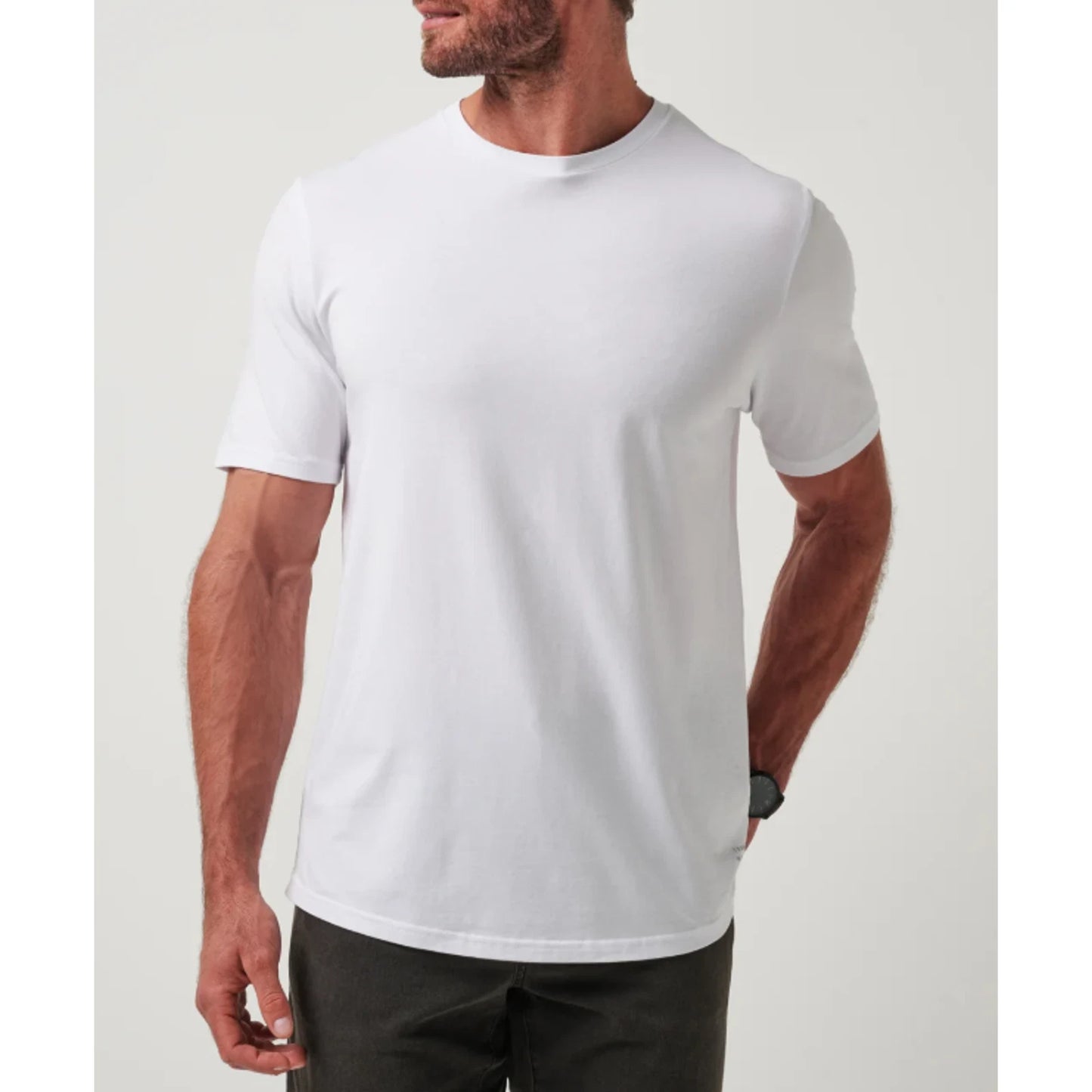 New TravisMathew Cloud Crew Shirt Mens Premium Soft Tee White, Size XL