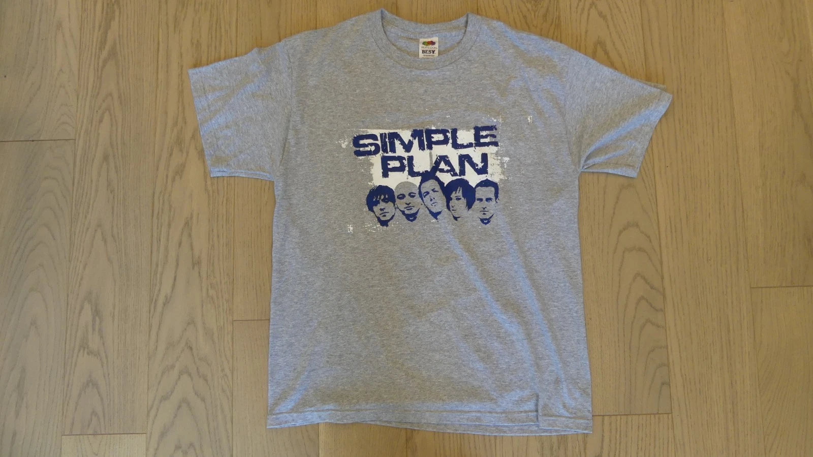 Vintage 2000s Simple Plan Promo Concert T-Shirt Grey Large Fruit of the Loom