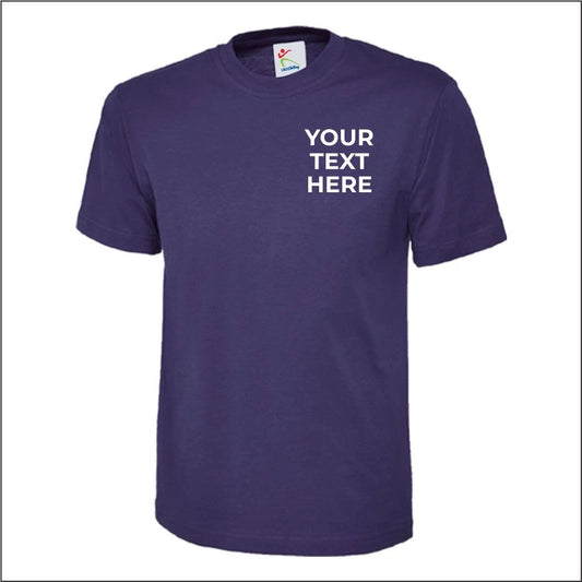 Personalised Custom Text Printed T-Shirt Classic Work wear Casual T Shirt TOP