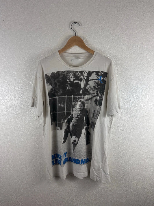 Kick It Like Grandma Graphic T-Shirt – White
