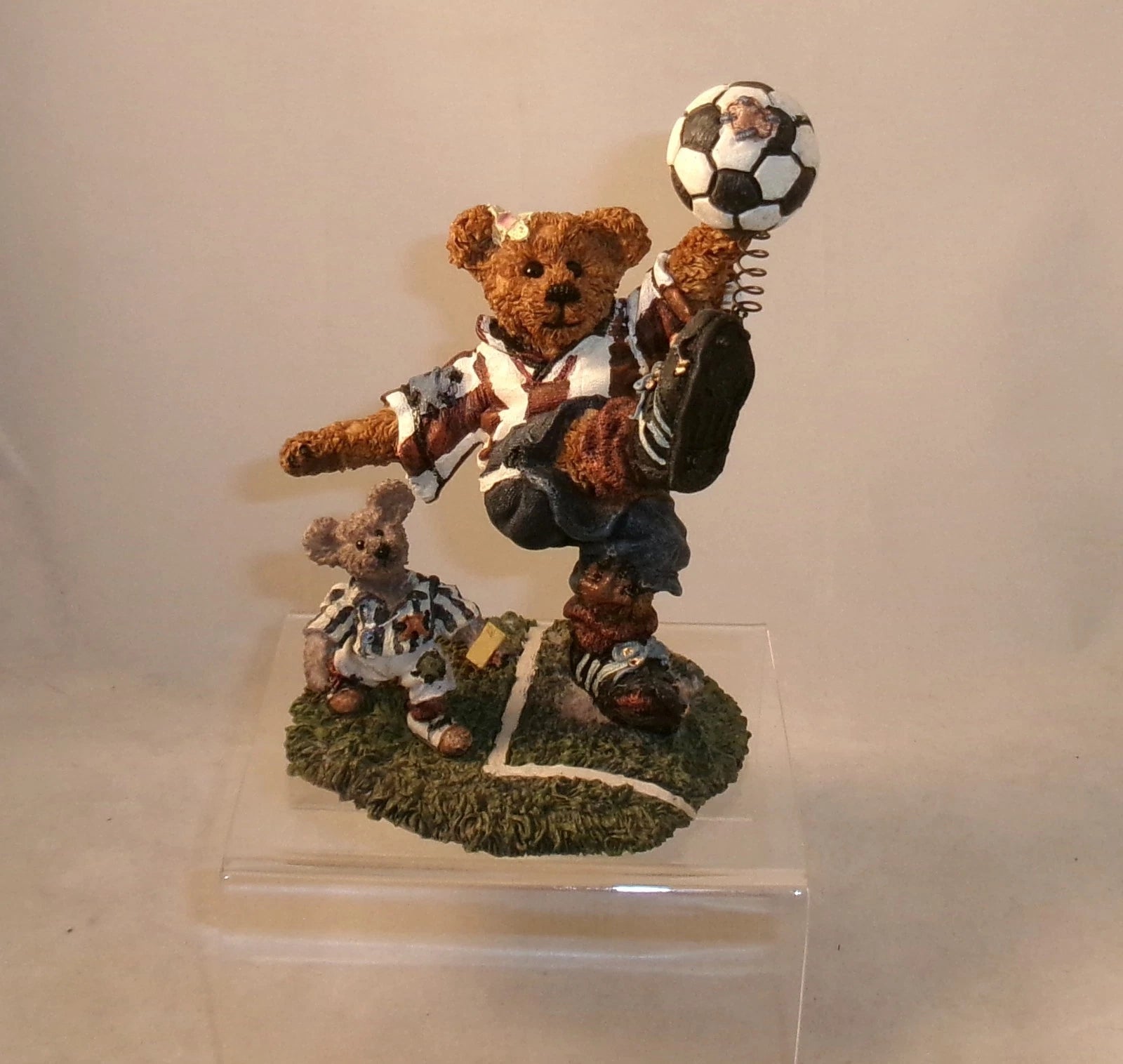 ROCKY BRUIN ... SCORE, SCORE, SCORE Soccer Bearstone Cute Gift For FIFA Fan