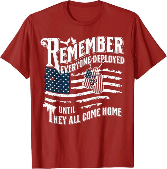 RED Remember Everyone Deployed Red Friday Military Support T-Shirt