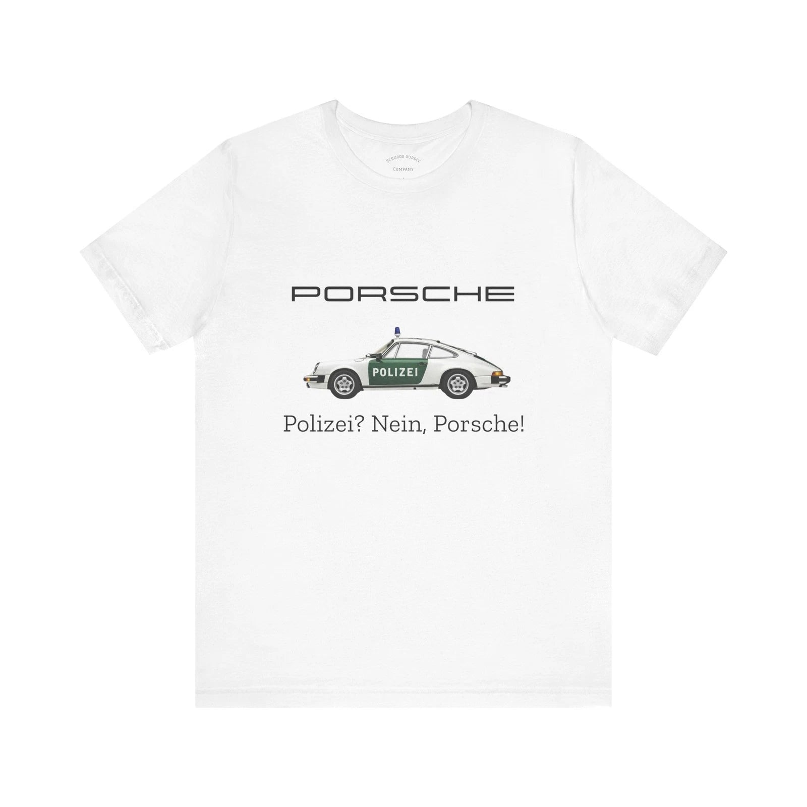 Vintage German Police Car T-Shirt - Porsche Polizei Race Car
