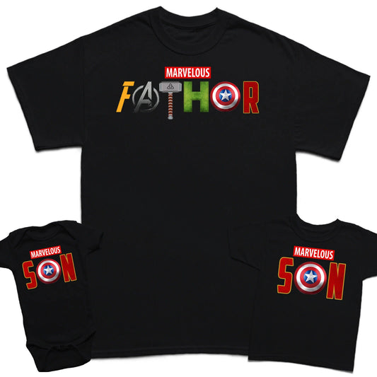 Fathers Day T-Shirt Son Kids Baby Matching T-Shirts Top #FD