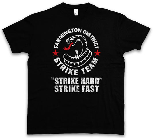 STRIKE TEAM SHIELD T-SHIRT - The Shield Farmington PD Vic Mackey Series Snake