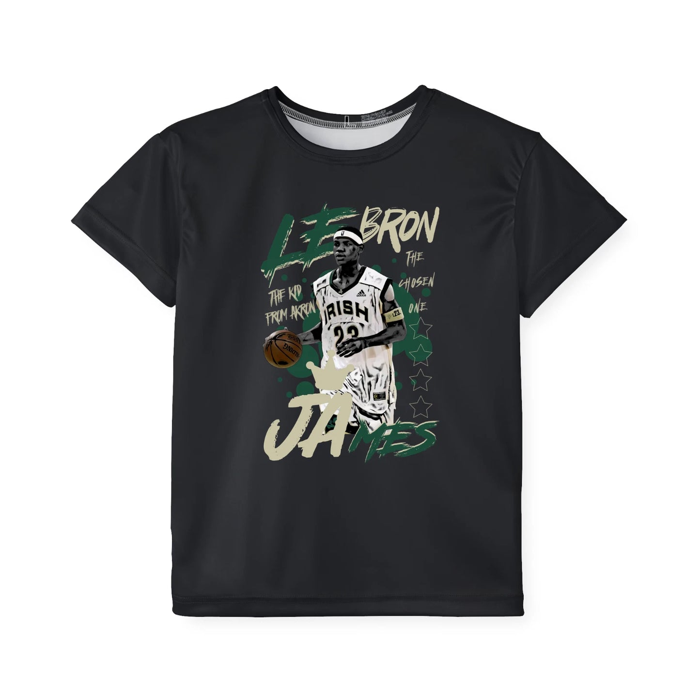 Basketball Style YOUTH Size T Shirts Clothing Custom Design Printed Front