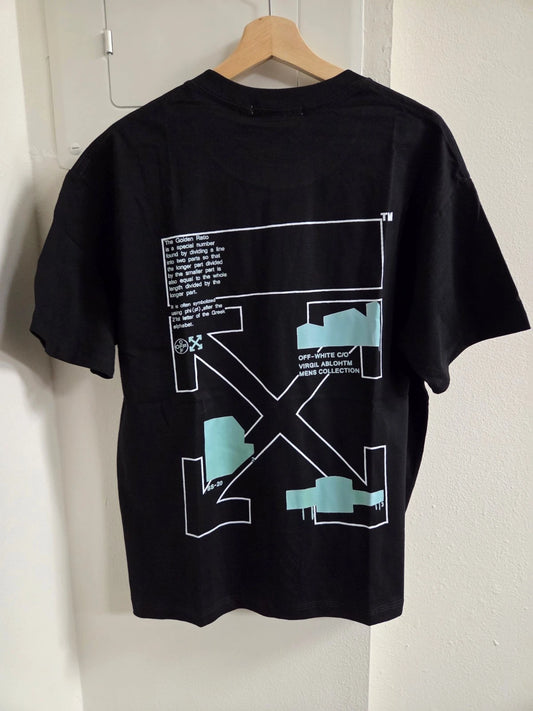 Golden Ratio Green Print Off Wht Black T-Shirt Regular Fit S/M/L/XL T68