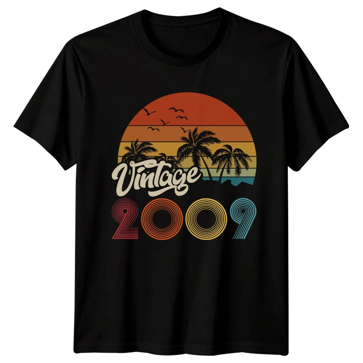 17th Birthday T-Shirt Vintage 2009 Birthday Party Gift Retro Tee For Men & Women