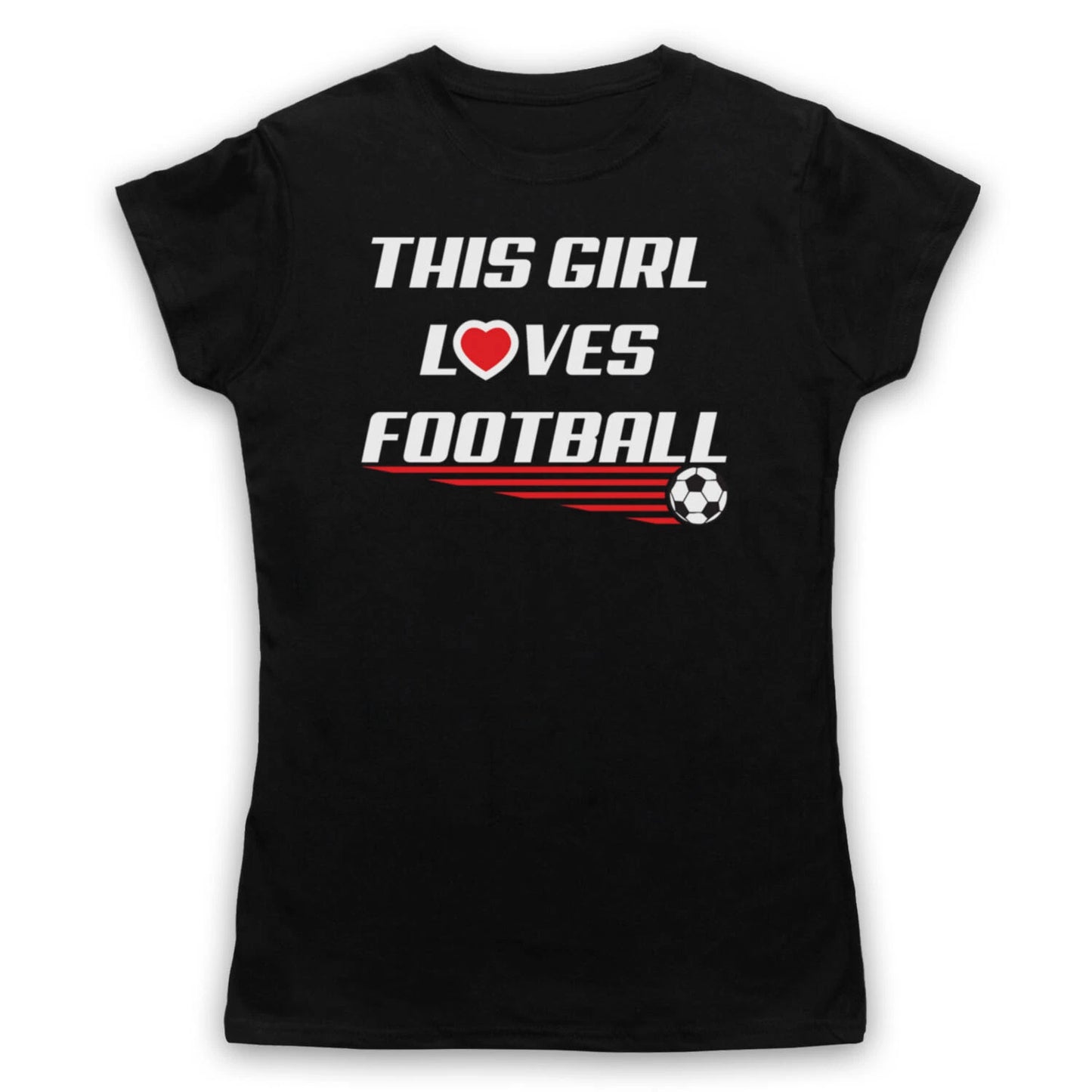 THIS GIRL LOVES FOOTBALL SLOGAN SPORTS LOVER SOCCER MENS & WOMENS T-SHIRT