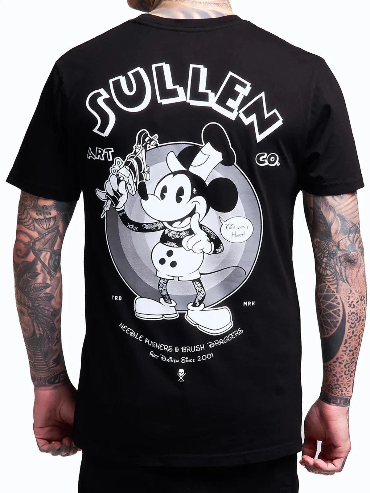 Sullen Men's Steamboat Sullie Short Sleeve Premium T-shirt Tattoo Cartoon Mouse