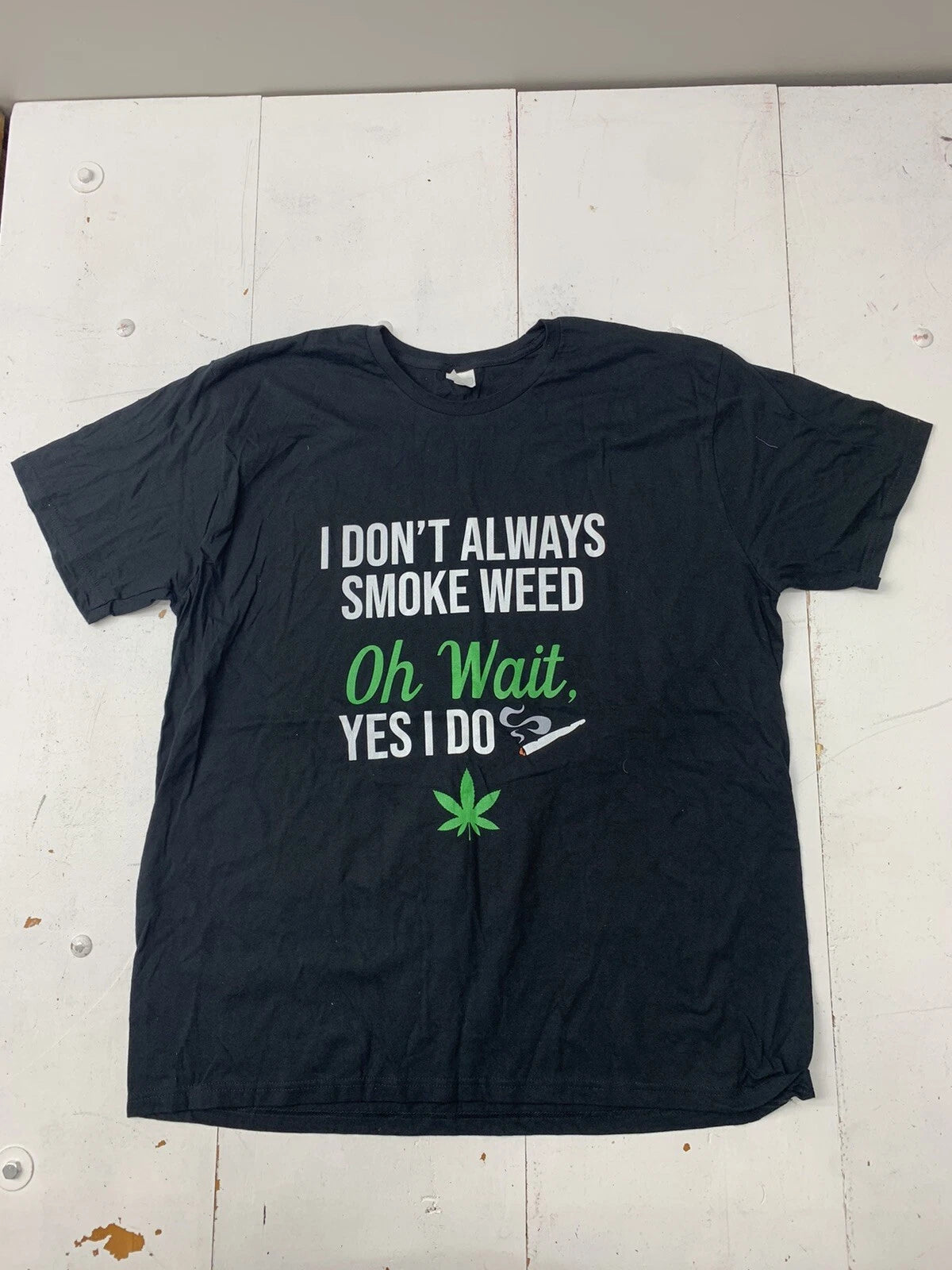 Custom Graphic “Don’t Always Smoke” Short Sleeve Shirt Black Adult Size XL