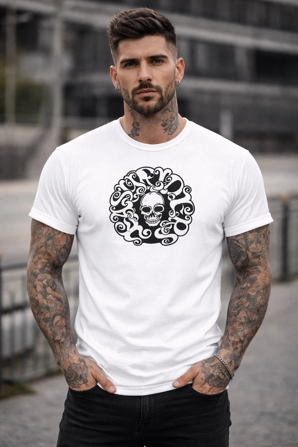 Vintage Style Easyriders Harley Davidson Panhead Chopper T-shirt Biker White