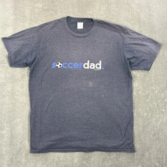 Soccer Dad Large Blue Short Sleeve T-Shirt Port & Company