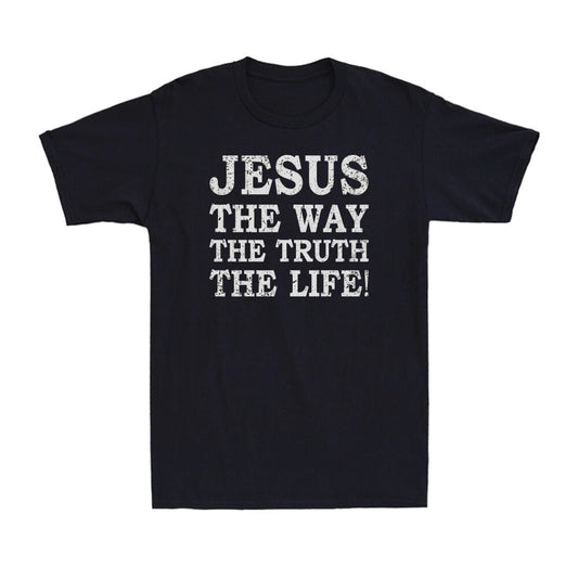 Jesus The Way Truth Life Shirt Christian Religious Beliefs Vintage Men's T-Shirt