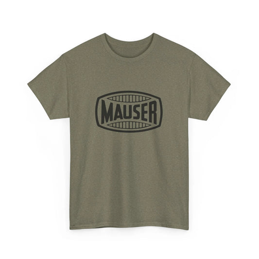 Mauser German Gun Rifle Weapons Arms Manufacturer Badge Emblem Logo Shirt
