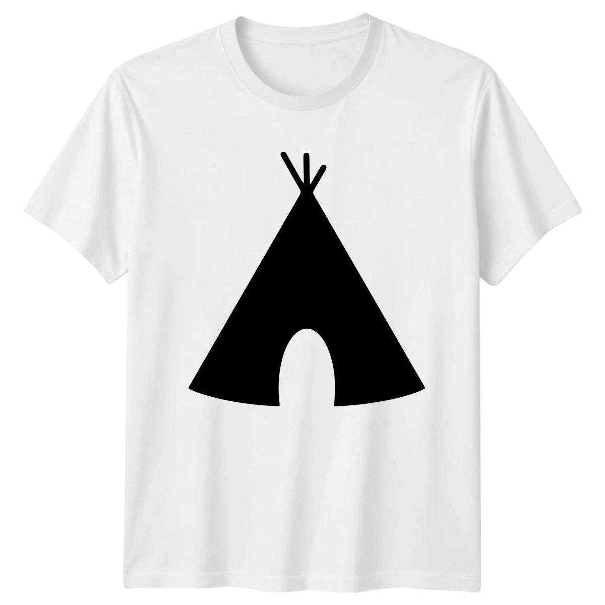 Simple Minimalist Teepee Tent Icon T-Shirt Minimalist Camping Outdoors