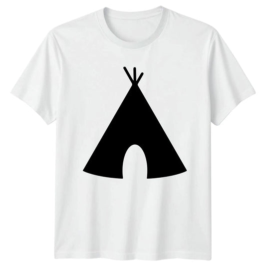 Simple Minimalist Teepee Tent Icon T-Shirt Minimalist Camping Outdoors
