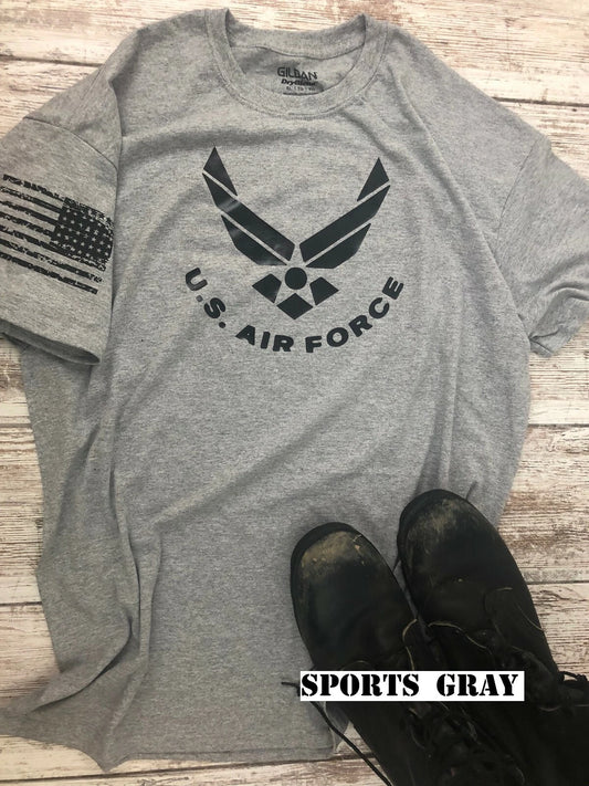 Air Force Military T-shirt USAF logo 112G
