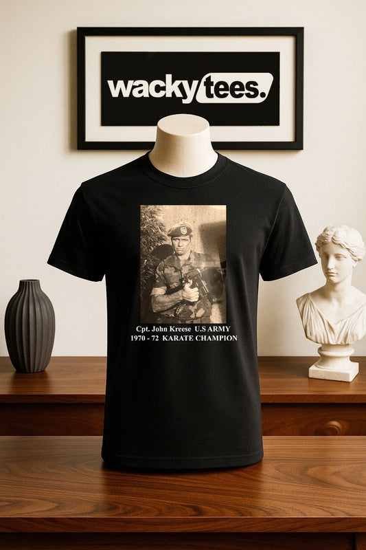 Cobra Kai Sensei Captain John Kreese Karate Champion War Photo Graphic Tee Shirt