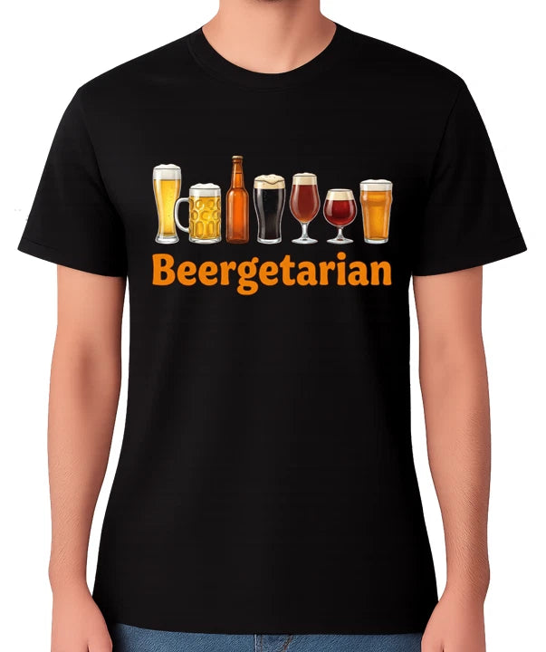 Beergetarian T-Shirt Funny Beer Lover Alcohol Drinking Humour Tee