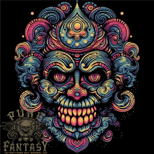 An Evil Clown Mask Skull Mens Cotton T-Shirt Tee Top