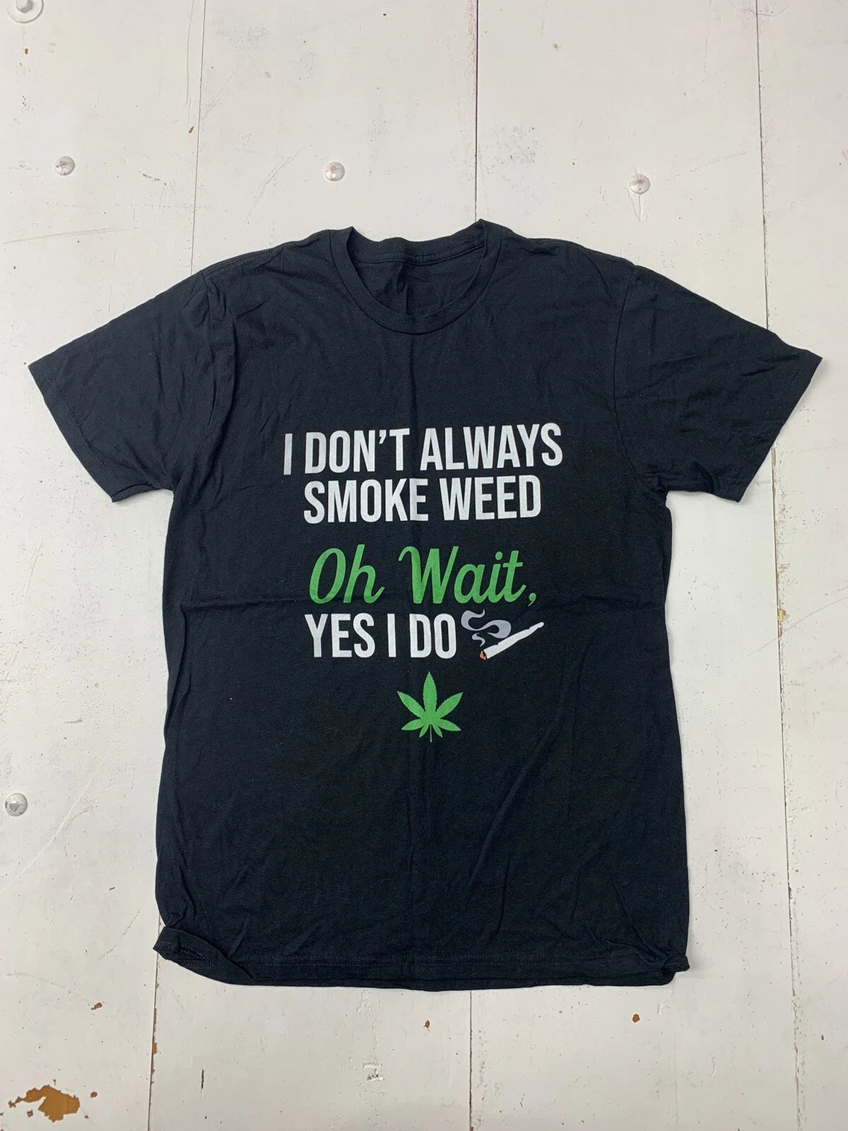 Custom Graphic “Don’t Always Smoke” Short Sleeve Shirt Black Adult Size Medium