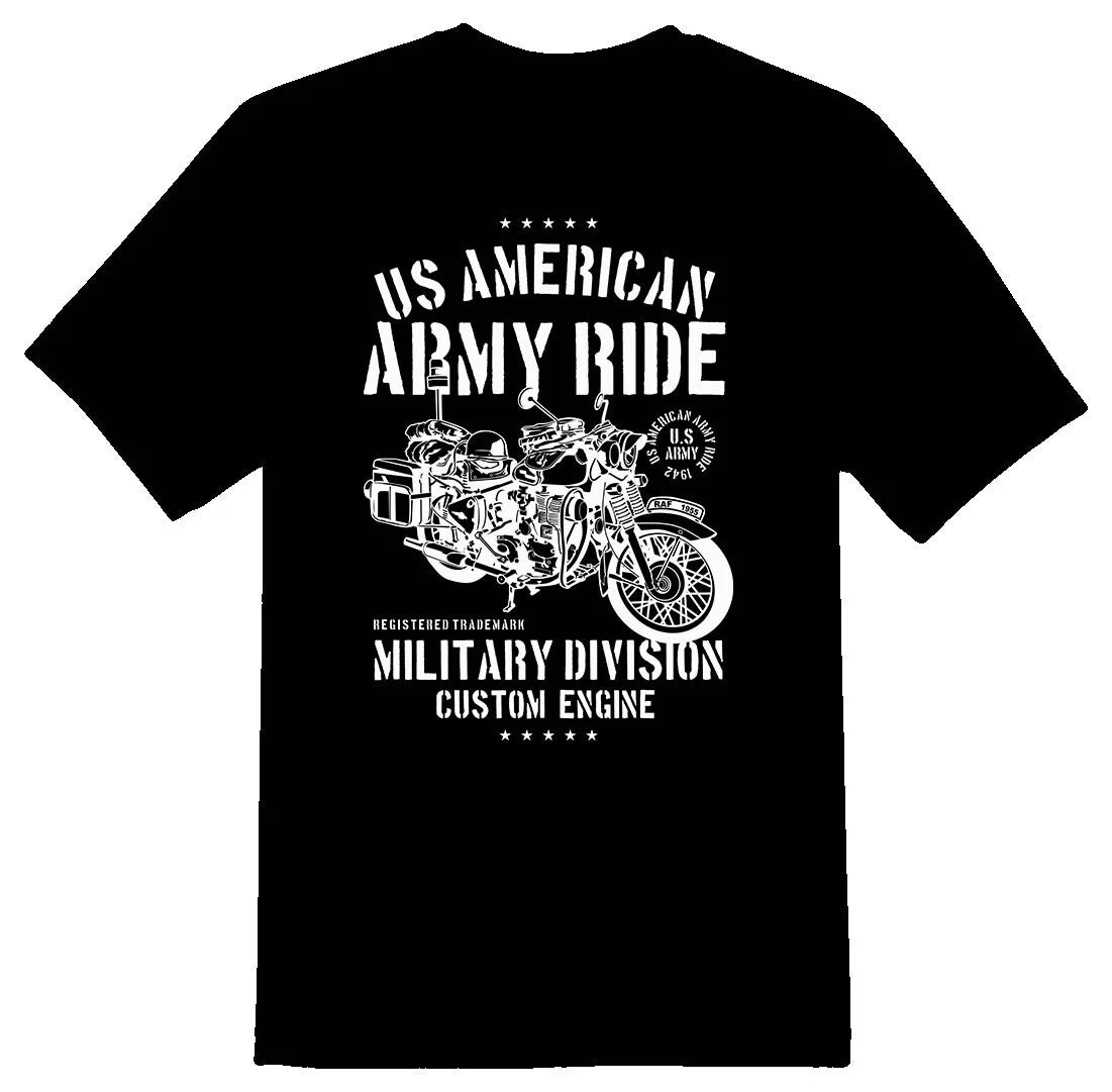 Army Ride Shirt  Black or White Tee