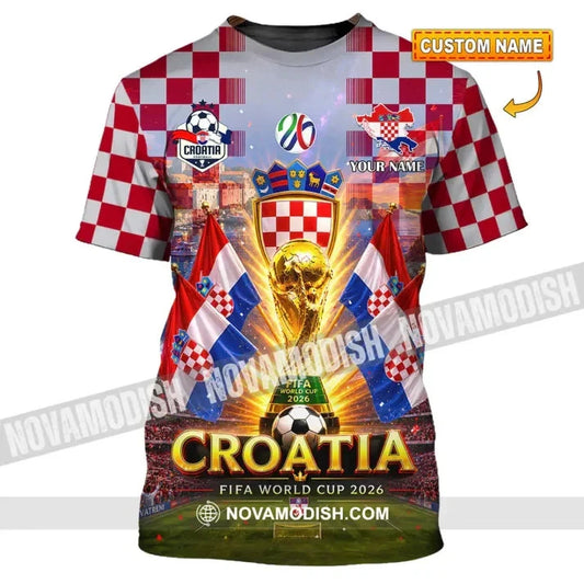 Unisex Shirt - Custom Croatia World Cup 2026 3D T-Shirt HS1282