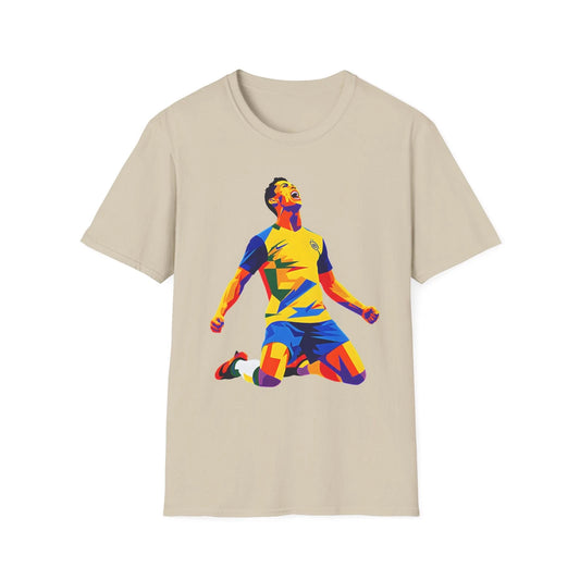 Cristiano Ronaldo Goal Celebration T-Shirt Colorful Soccer Player Graphic Tee