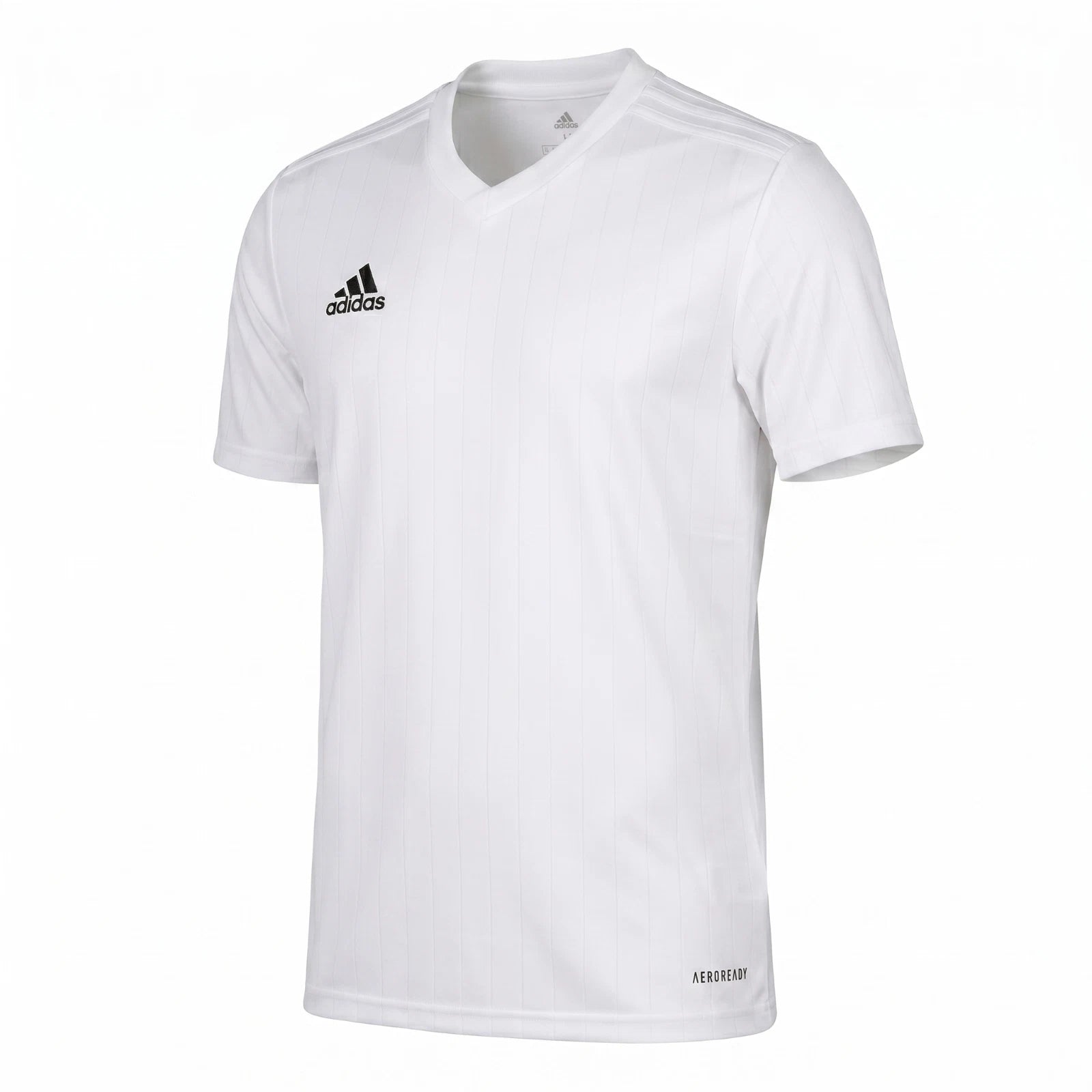 Adidas Mens T Shirt Medium White V-Neck Aeroready Training Top Breathable Casual