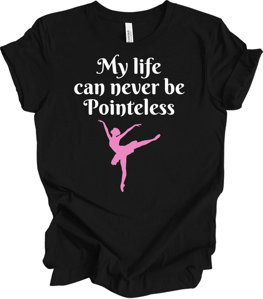 Ballet Dancer Silhouette Pink Ballerina Gift for Girls Women Dancing Trendy Tee