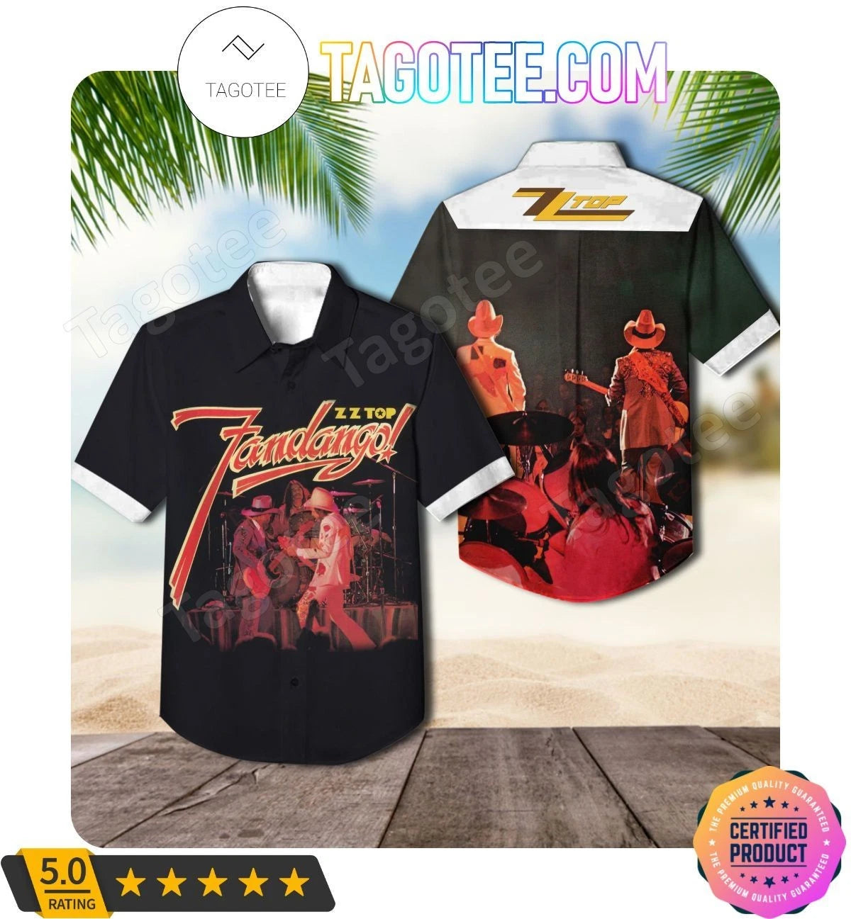 Zz Top Fandango Album Cover Hawaii Shirt 3D All size S-5XL OM212