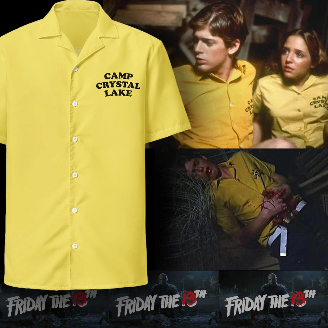 Camp Crystal Lake counselor Friday 13th shirt horror movie halloween costume