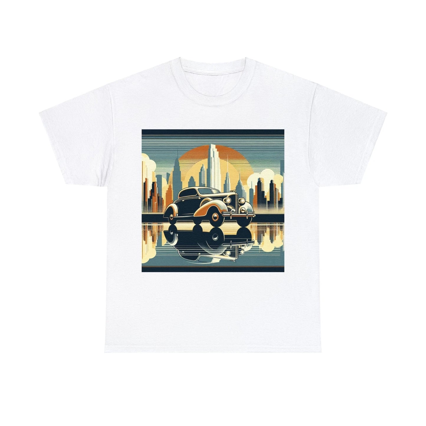 Unisex Adult T Shirt Vintage Car Art Deco Retro Sleek Classy Stylish Graphic Tee