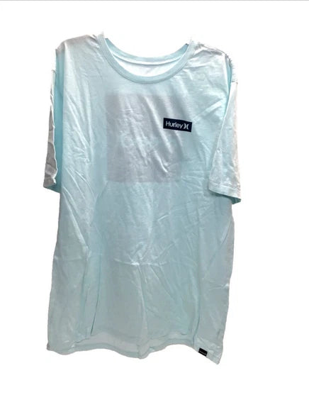 Hurley Men's Short Sleeve Crew Neck Boxed Solid T-Shirt, Mint, Sz 2XL