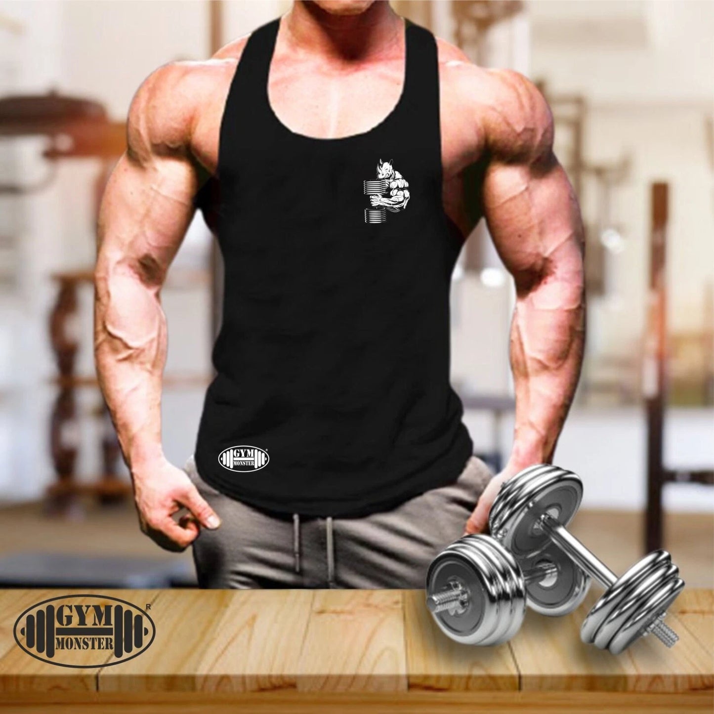 Rhino Bodybuilding Vest Pocket Gym Clothing Training Workout Boxing Men Tank Top
