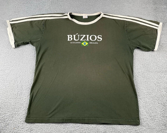 Vintage Corais Buźios Rio De Janeiro Brasil Men’s 2XL Green Shirt Made in Brazil