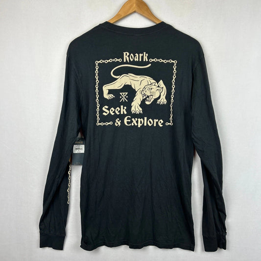 Roark Jamie Thomas Long Sleeve Premium Tee T Shirt Black Men's Size M